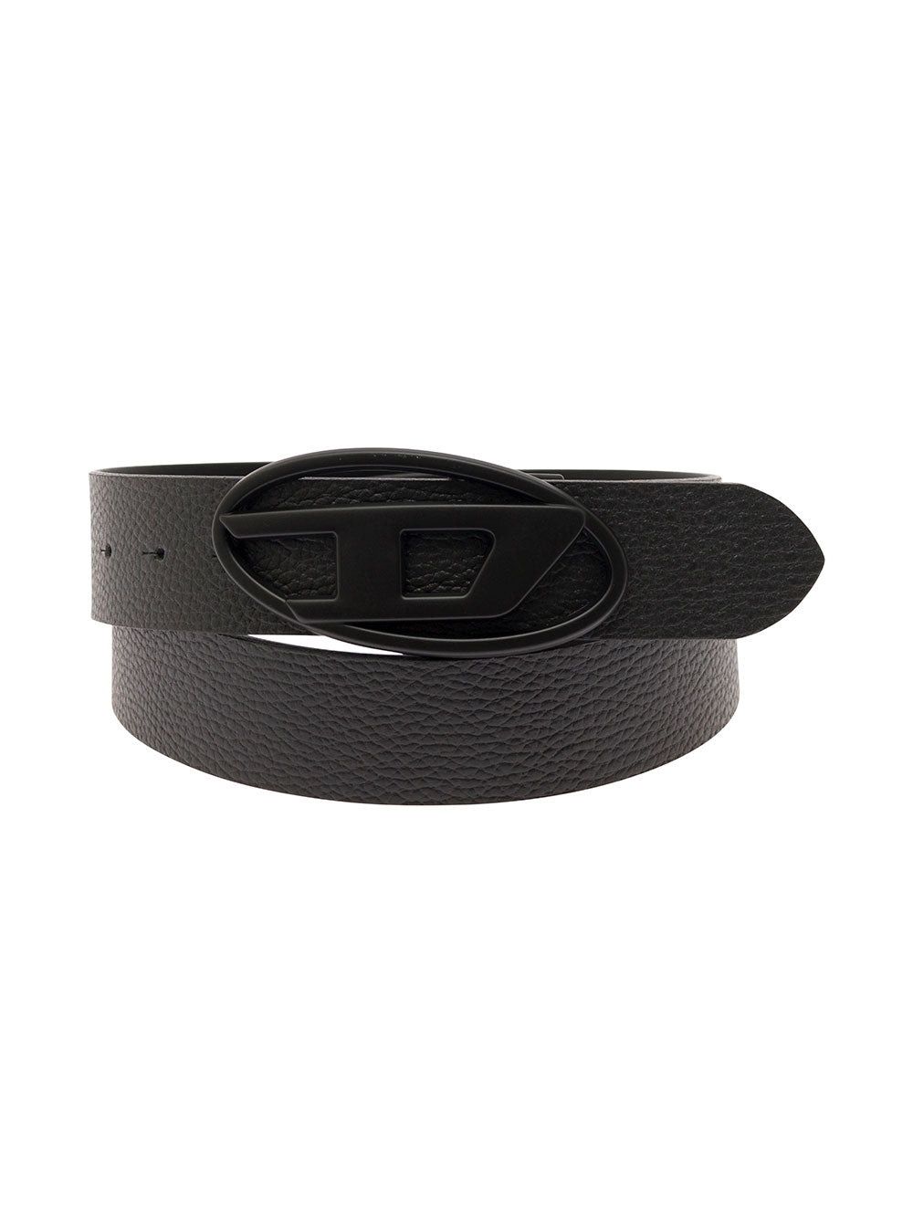 B-1dr Rev Black Reversible Belt With Oval D Buckle Leather Man Pmu