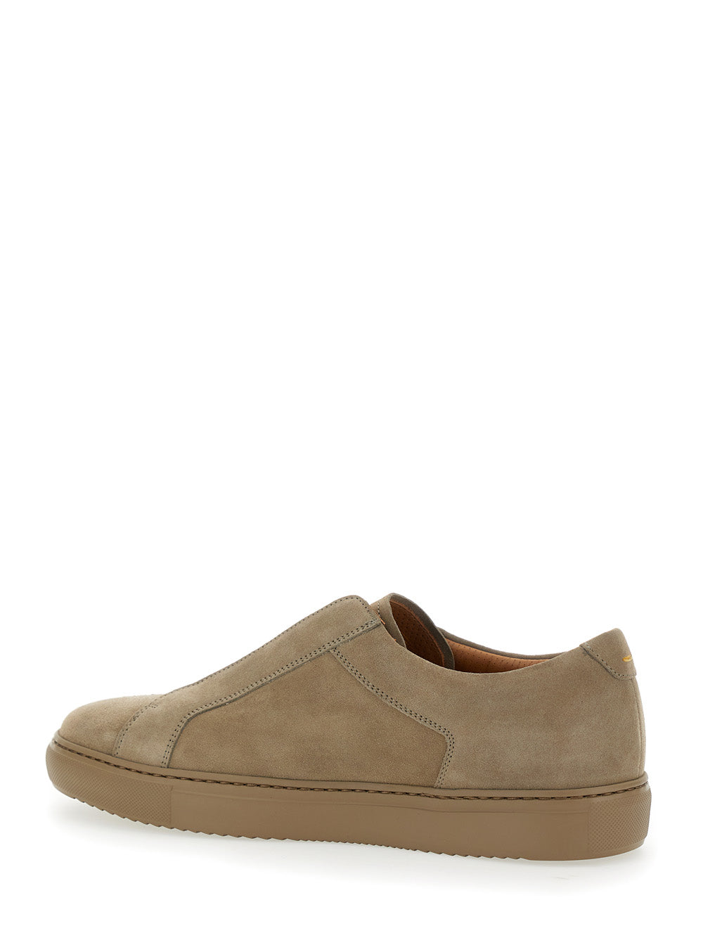 Roger Beige Slip-On Sneakers Suede Man Calf