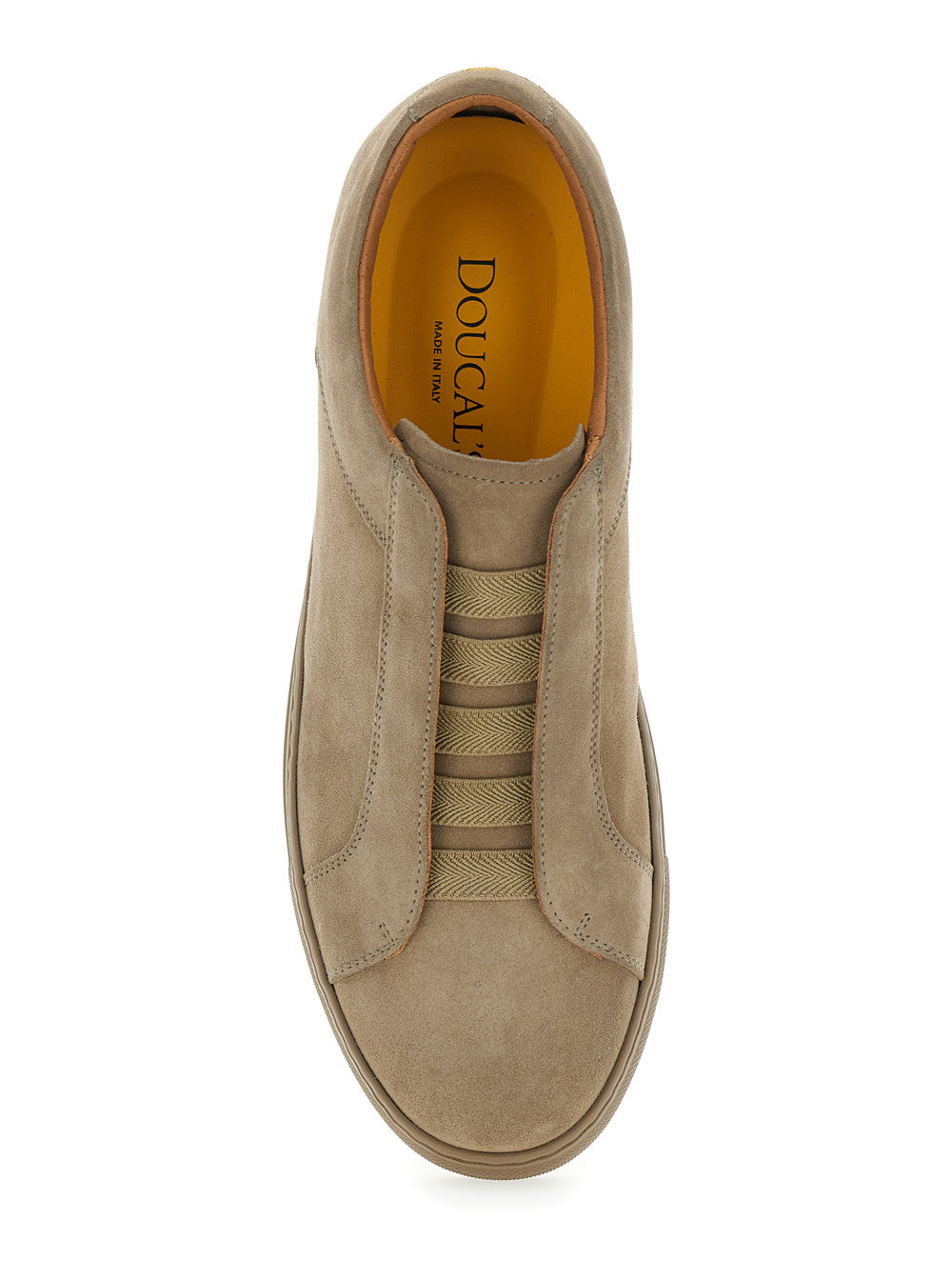 Roger Beige Slip-On Sneakers Suede Man Calf