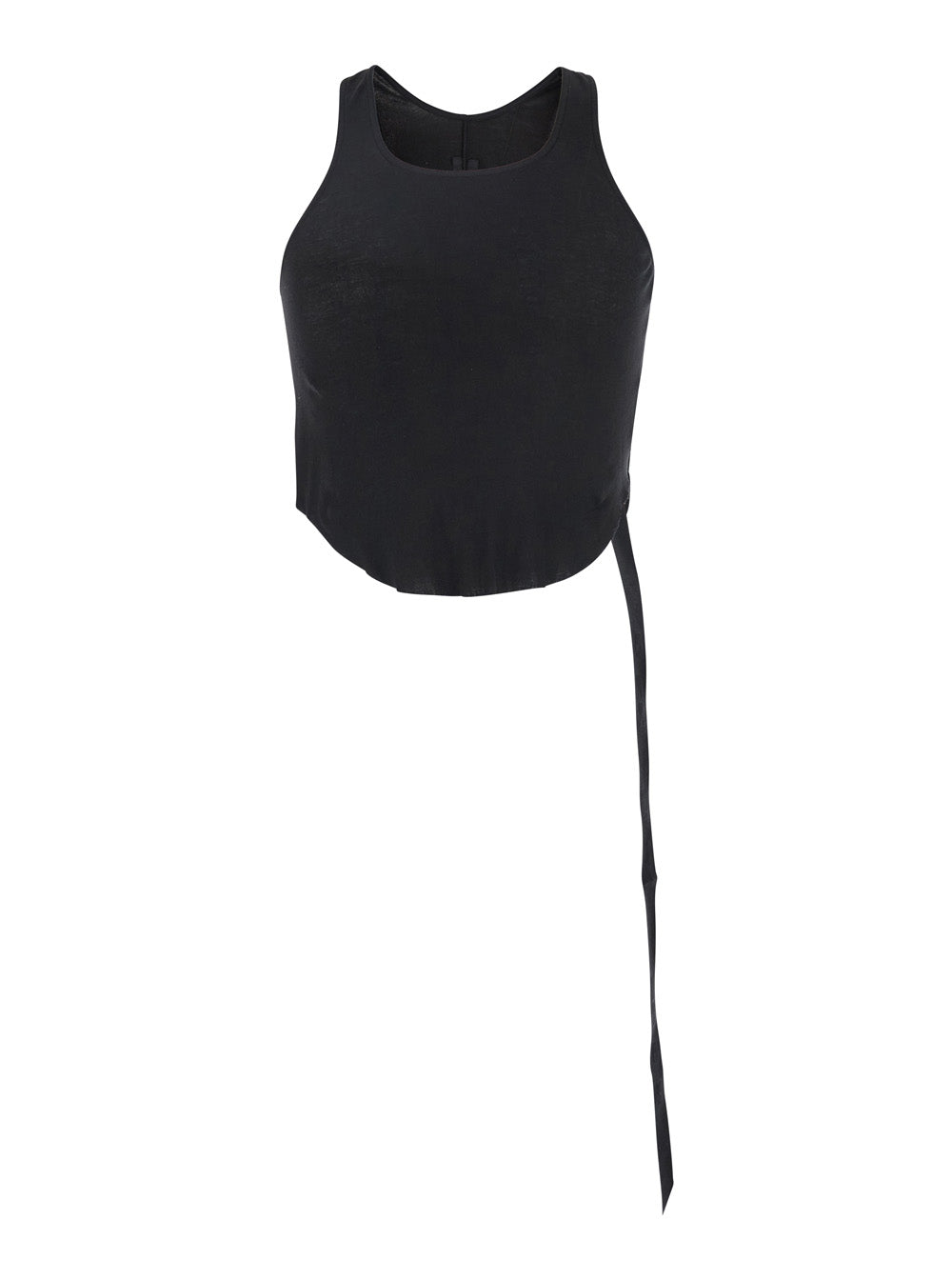 Black Racerback Top With Oversize Band Cotton Man Tops