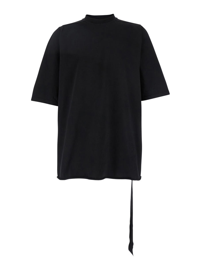 Jumbo Black Crewneck T-Shirt With Oversized Band Cotton Man Tshirts And Polo Shirts