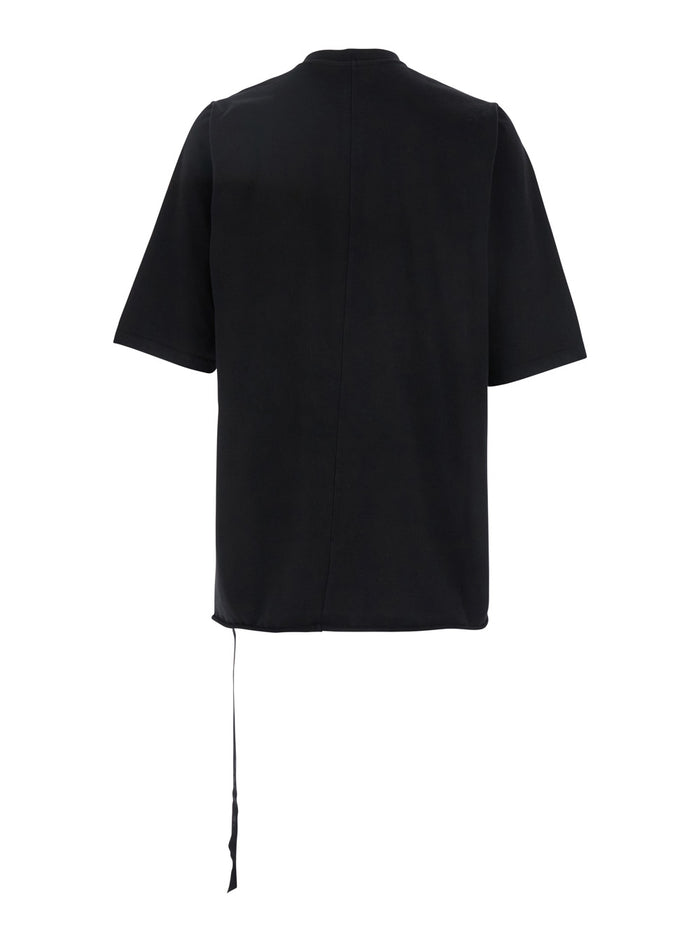 Jumbo Black Crewneck T-Shirt With Oversized Band Cotton Man Tshirts And Polo Shirts