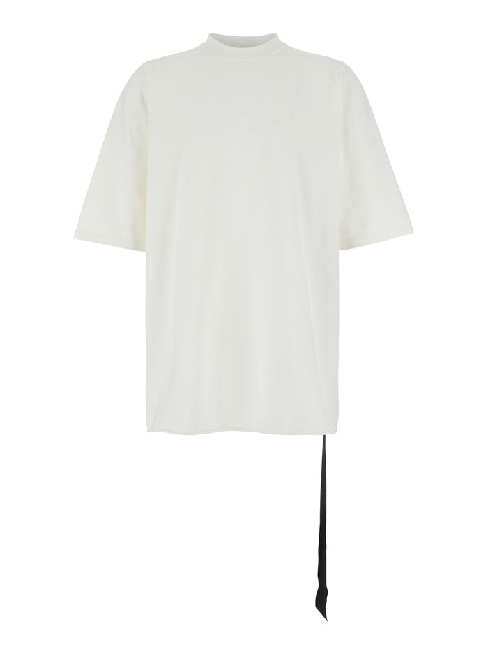Jumbo White Crewneck T-Shirt With Oversized Band Cotton Man Tshirts And Polo Shirts