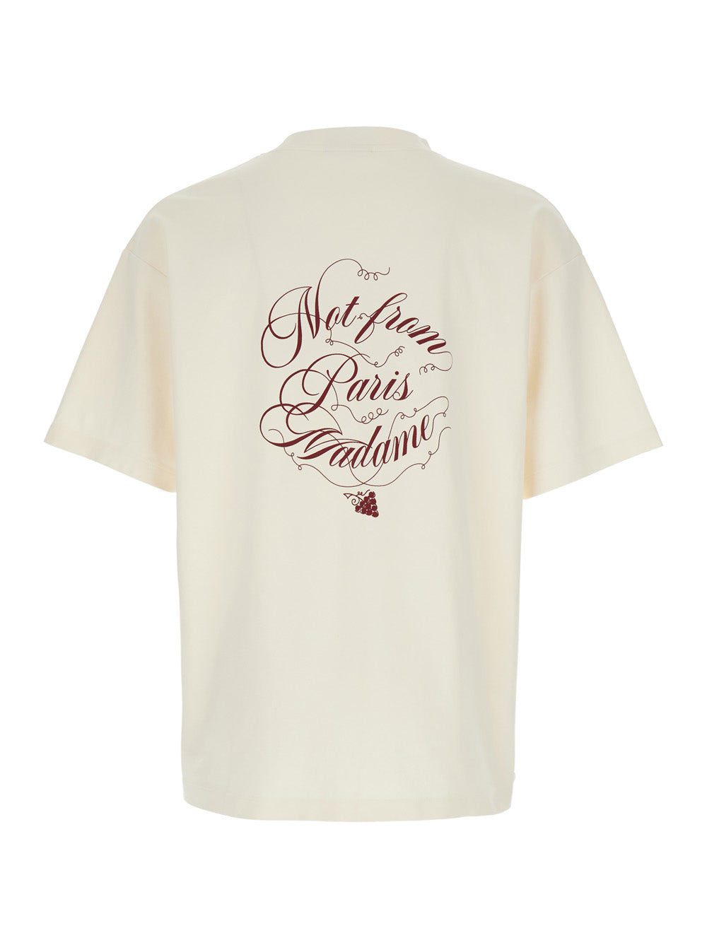 Beige T-Shirt With Logo On The Front And Maxi Back Cotton Man Tshirts Polo Shirts