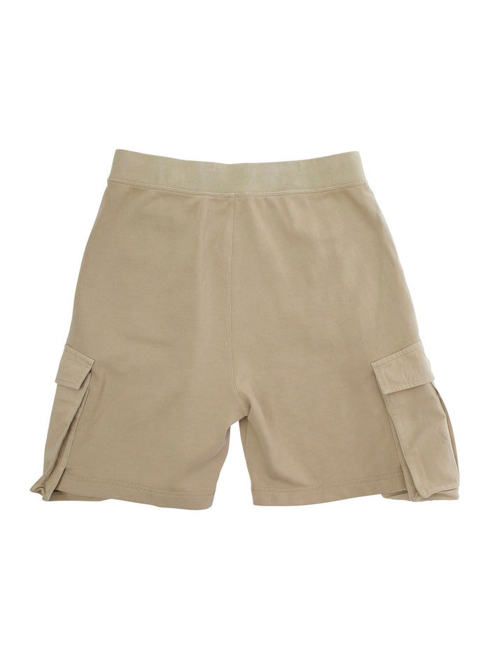 Grey Shorts With Logo Detail On The Front Cotton Boy And Bermuda