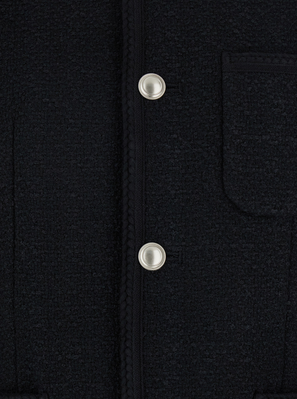 Black Oversize Collarless Jacket Cotton Blend Woman Blazers
