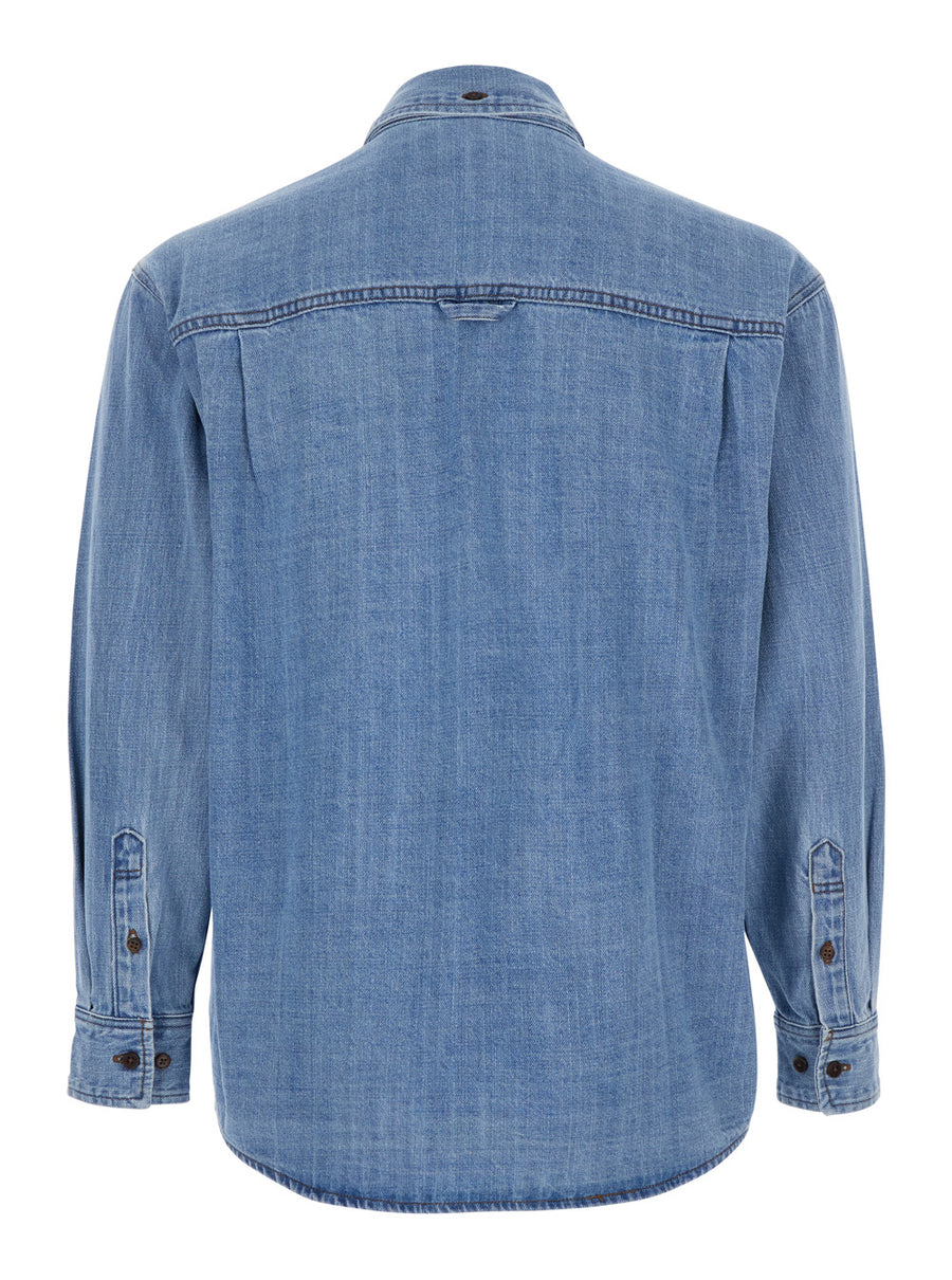 Denim Jacket Light Blue Cotton Coat