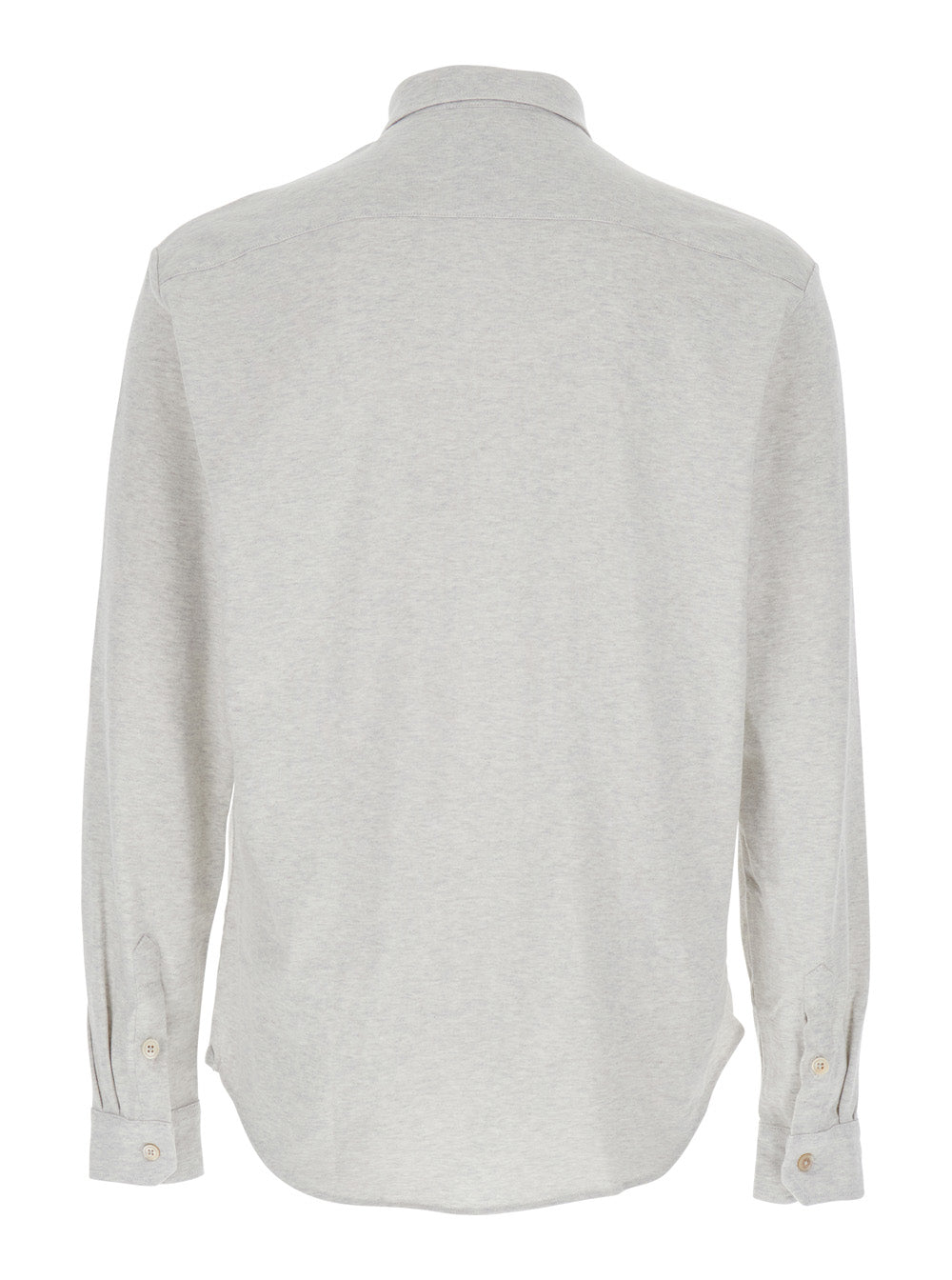 Grey Shirt with Classic Collar in Cotton Man And Blouses