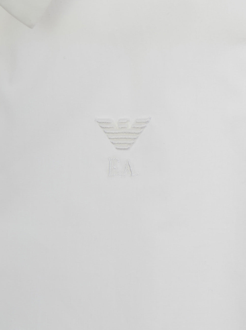 White Dress With Tonal Logo Embroidery On The Front And Puffed Skirt Cotton Girl