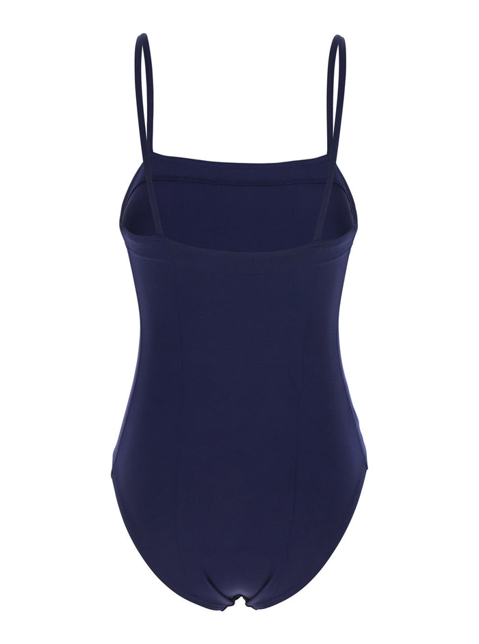Acquarelle Blue One-Piece Swimsuit With Back Neckline Tech Fabric Woman Blu Polyamide Spandex Beachwear