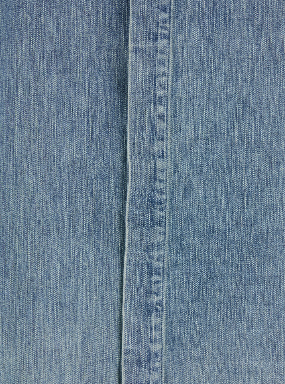 Blue Shirt with Classic Collar and Logo Patch on the Back in Denim Man Light Cotton Blouses
