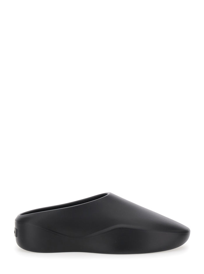 Eva Runner Black Sneakers With Logo On The Heel And Side Cut-Out Detail Plastic Man Ethylene-vinyl Acetate (eva) Flat Shoes