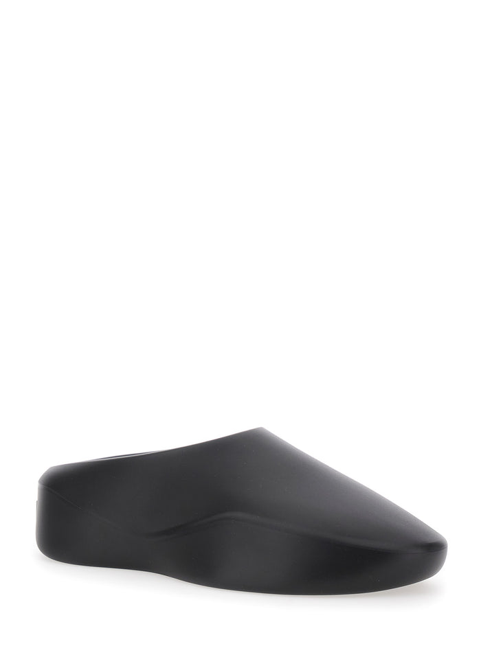 Eva Runner Black Sneakers With Logo On The Heel And Side Cut-Out Detail Plastic Man Ethylene-vinyl Acetate (eva) Flat Shoes