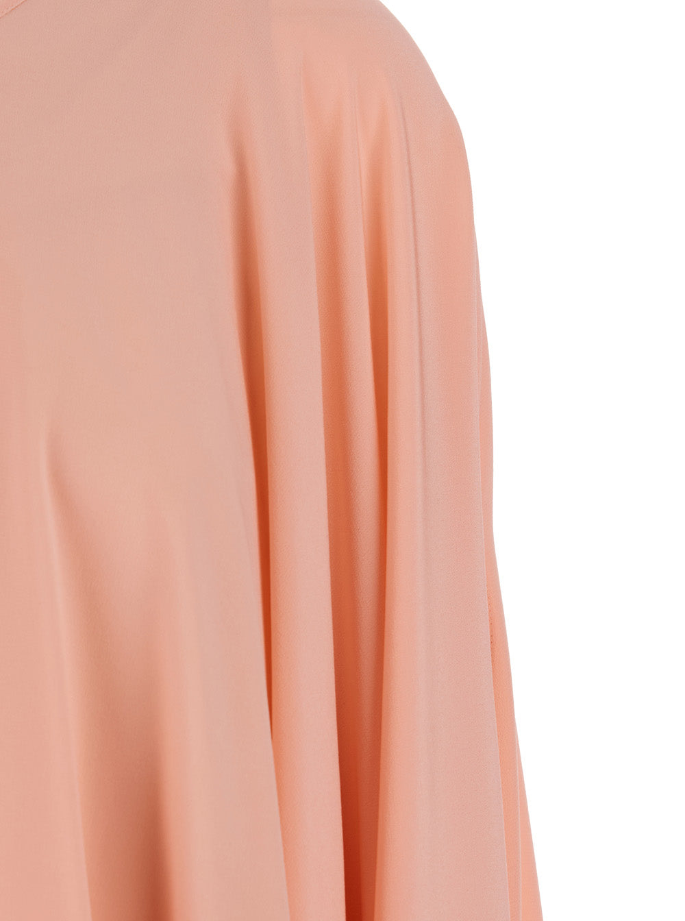 Pink One-Shoulder Asymmetric Dress With Ruffles Fabric Woman