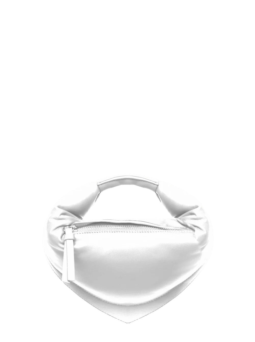 Tortellino White Mini Handbag With Adjustable And Removable Shoulder Strap Logo Lettering On The Front Leather Woman Calfskin Hand Bags