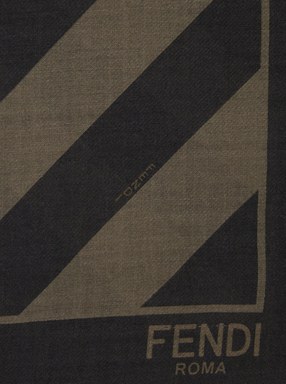 Beige Square Stole with All-Over Striped Motif and Logo Lettering on the Hem in Cotton Silk Blend Man Brown Wool Scarfs Foulards