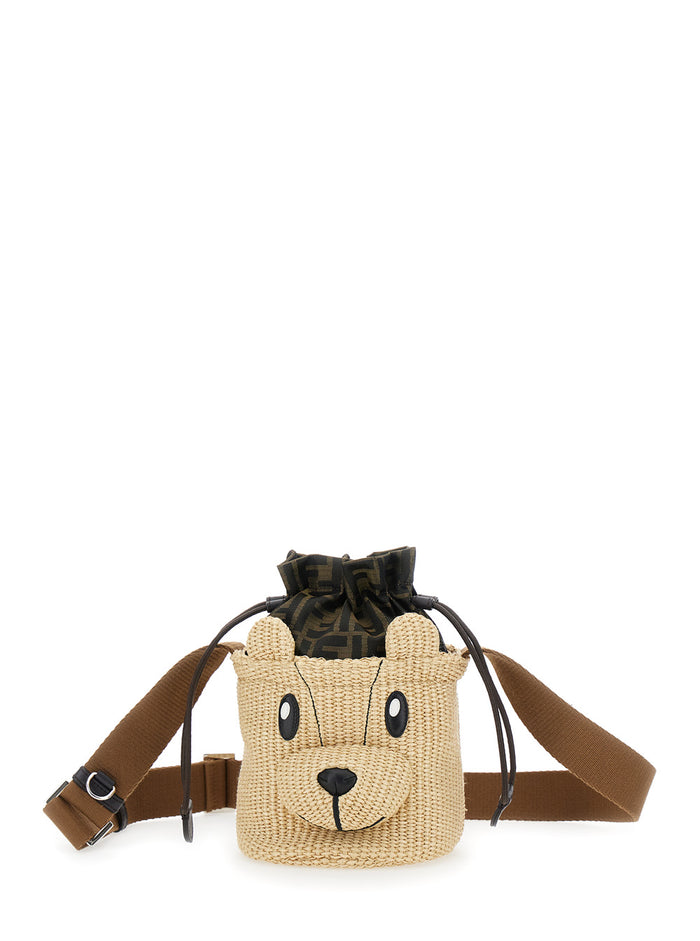 SECCHIELLO Beige Cotton Polyamide Shoulder Bags