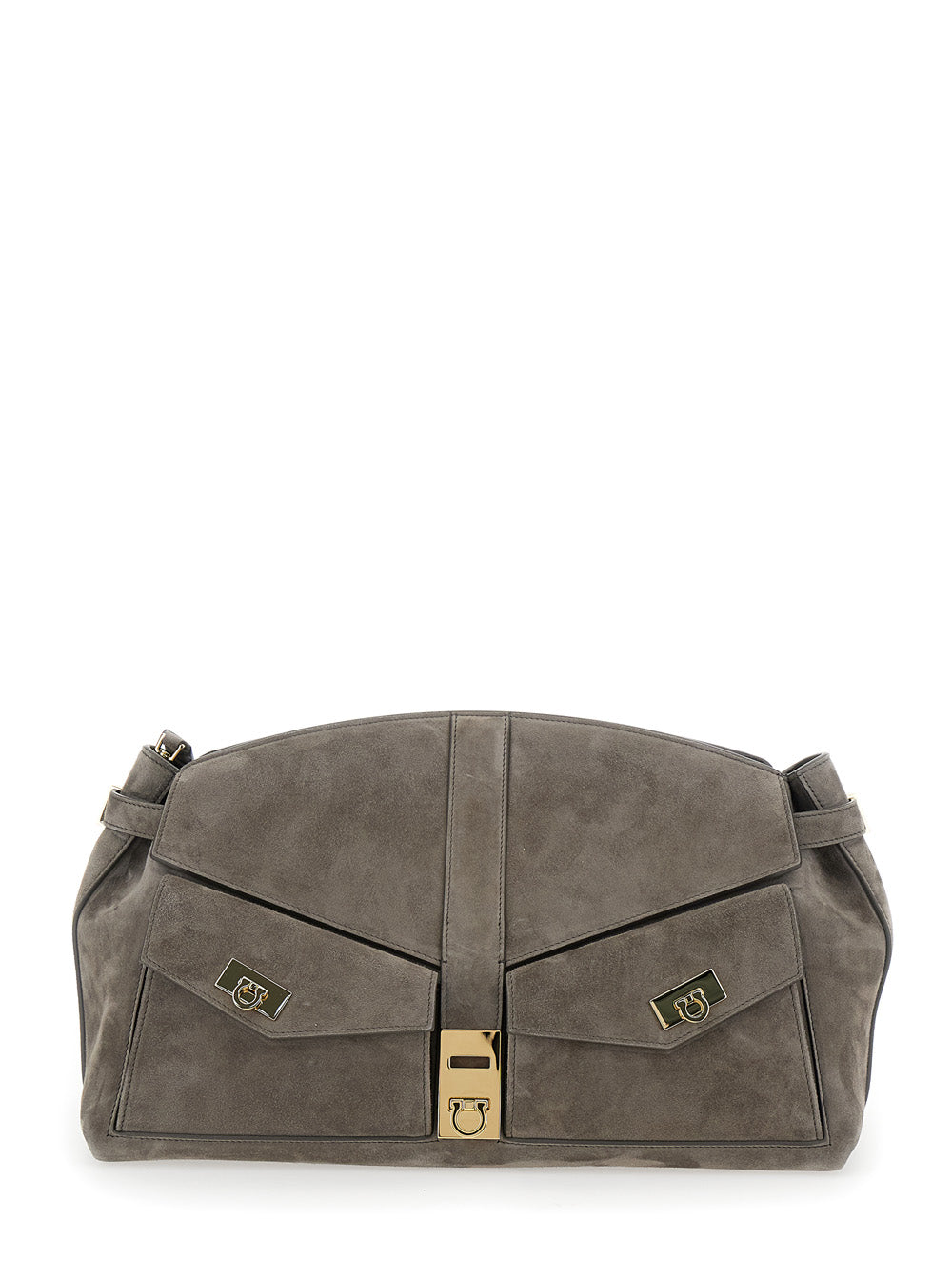 Hug Pouch L Grey Goat Clutches And Pochettes