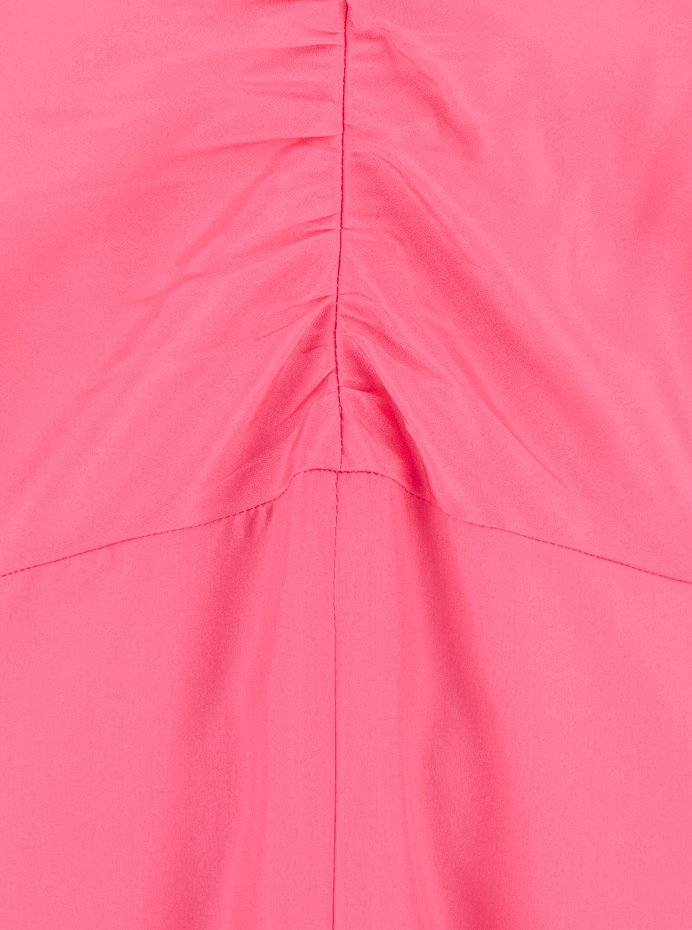 Fuchsia Sleeveless Long Dress With Criss-Crossed Spaghetti Straps And Rear Button Closure Tech Fabric Woman Fuxia