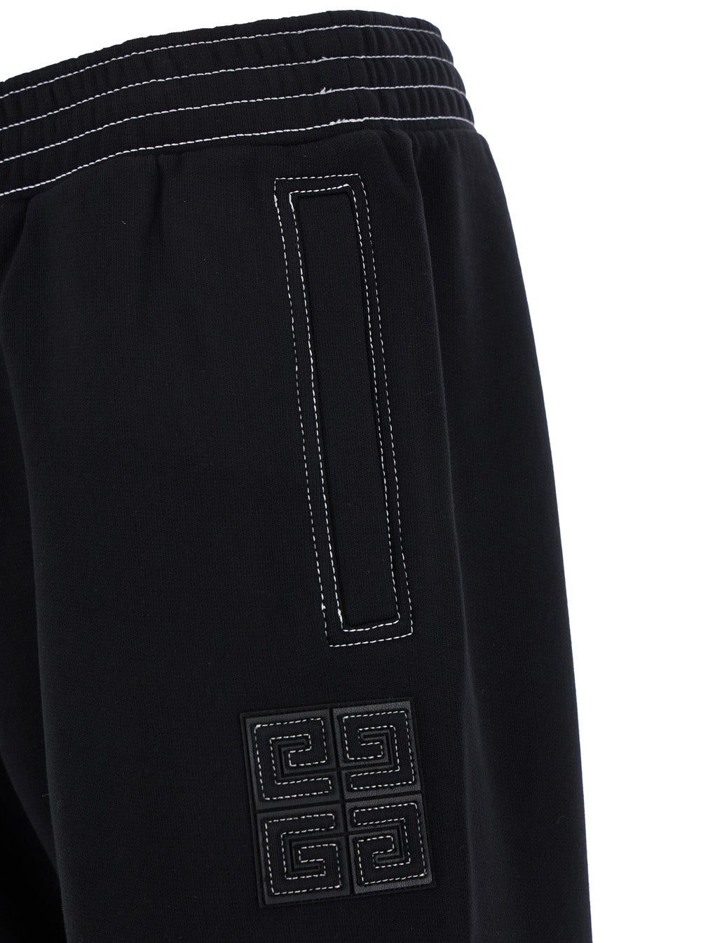 Black Jogger Pants with 4G Embroidery in Cotton Man Trousers