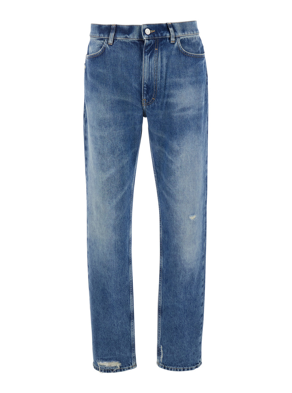 Blue Five Pocket Denim Jeans in Man Blu Cotton