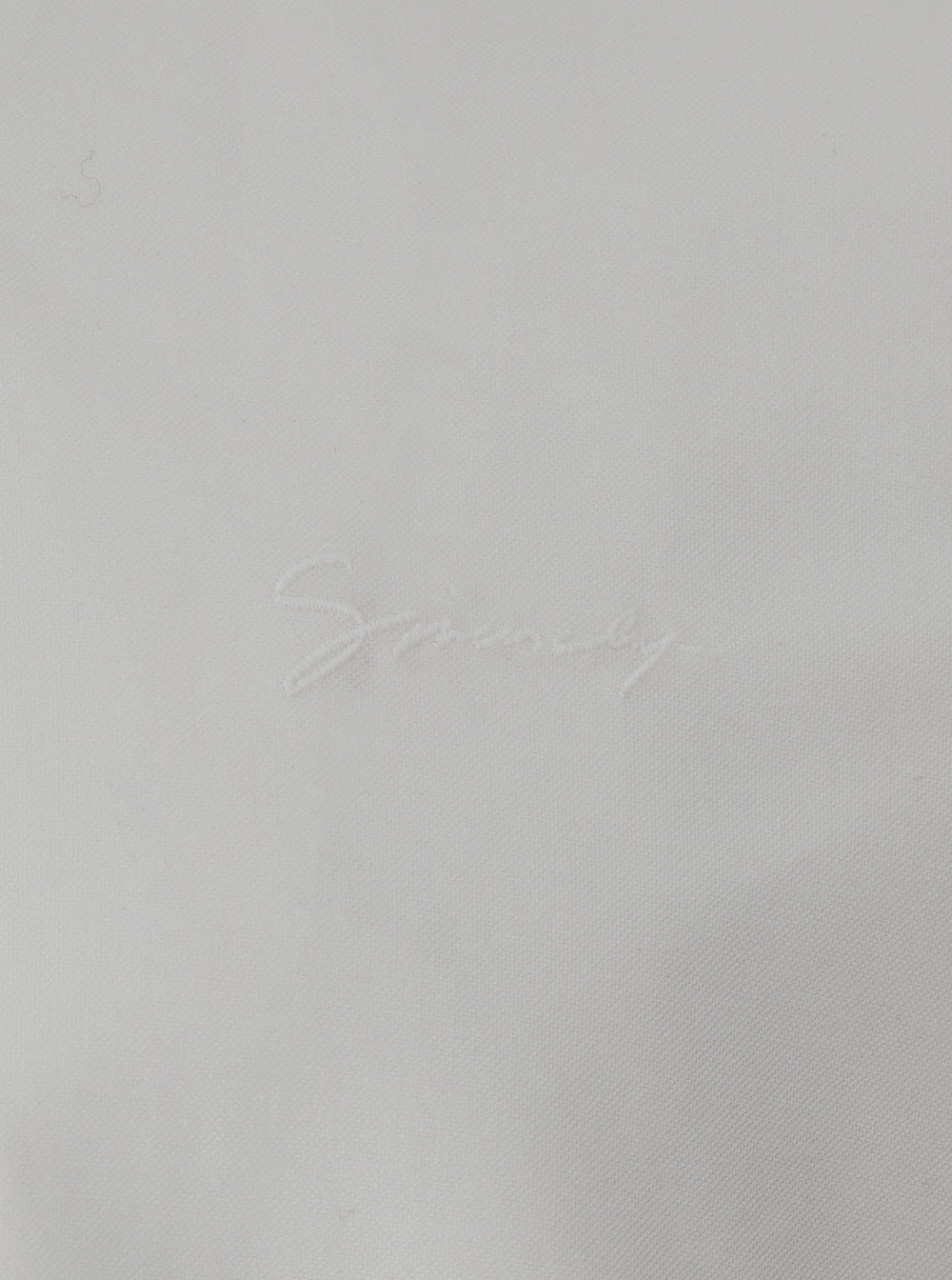 White Shirt with Logo Embroidered on the Front in Cotton Man And Blouses
