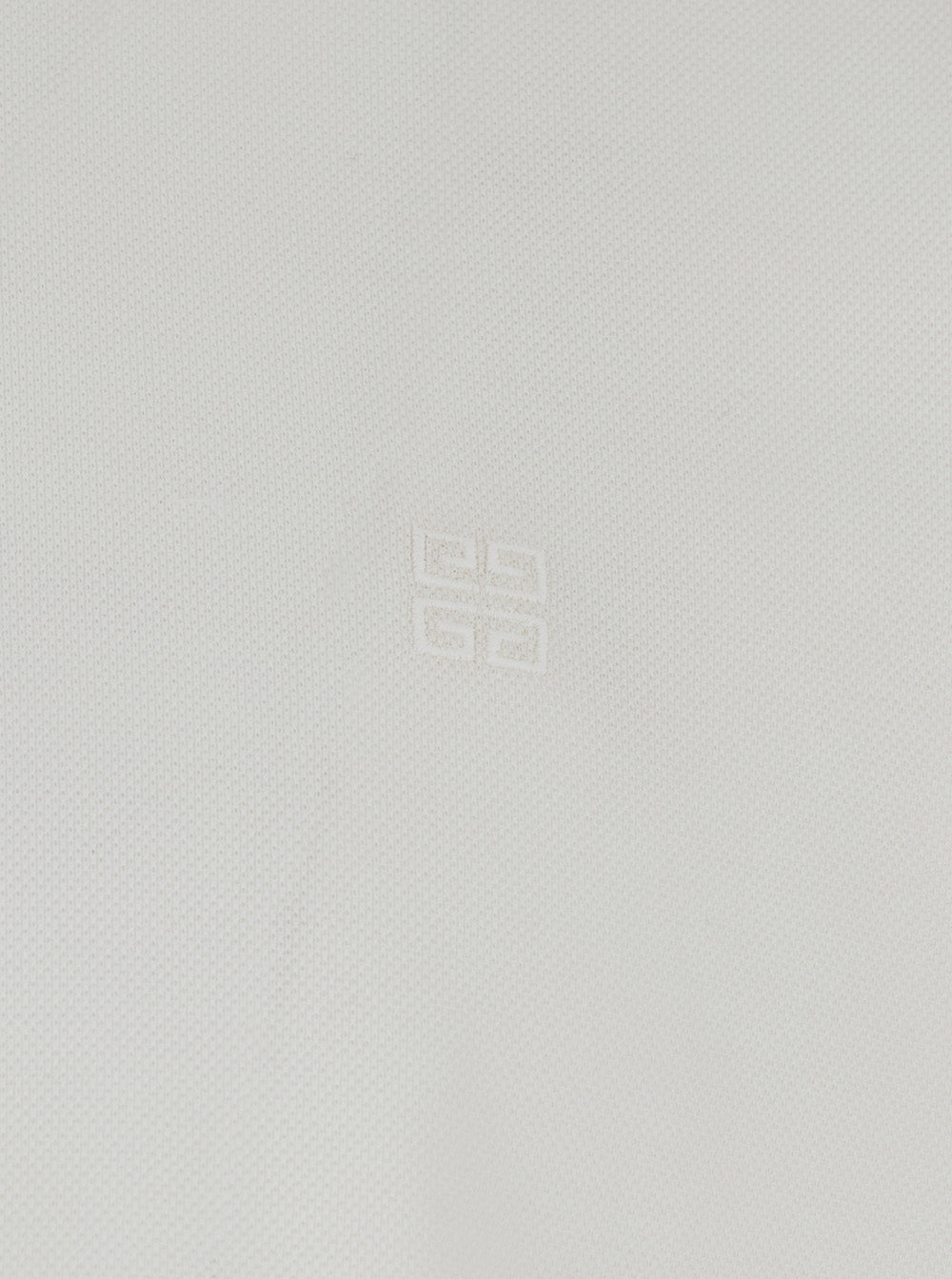 White Polo Shirt With Logo Embroidery On The Front Cotton Man Tshirts And