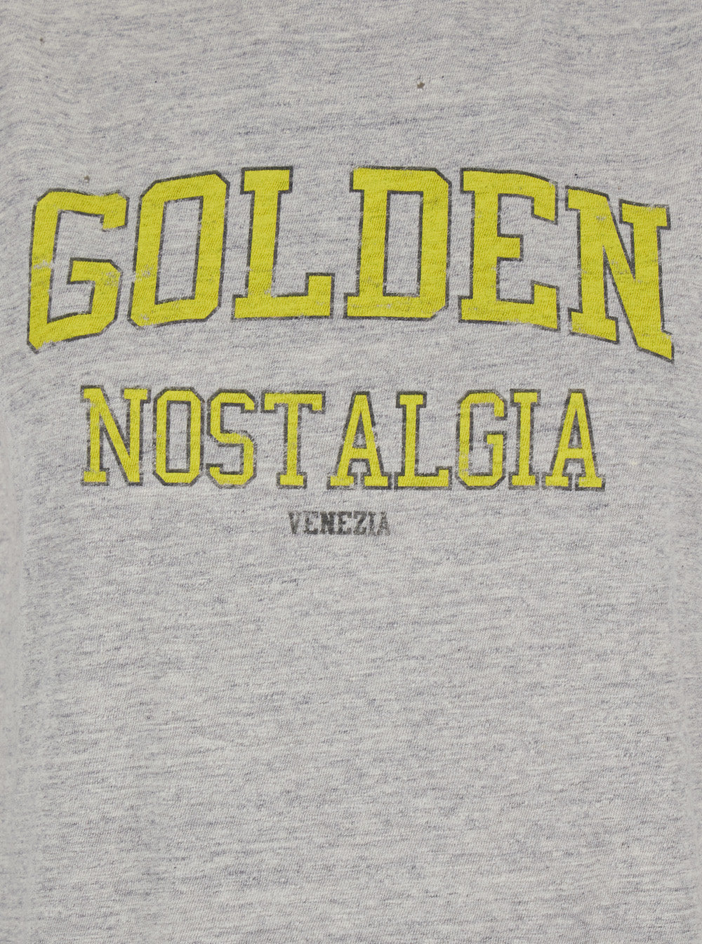 Grey Crewneck Top With Logo Lettering Print On The Front Cotton Woman Tops