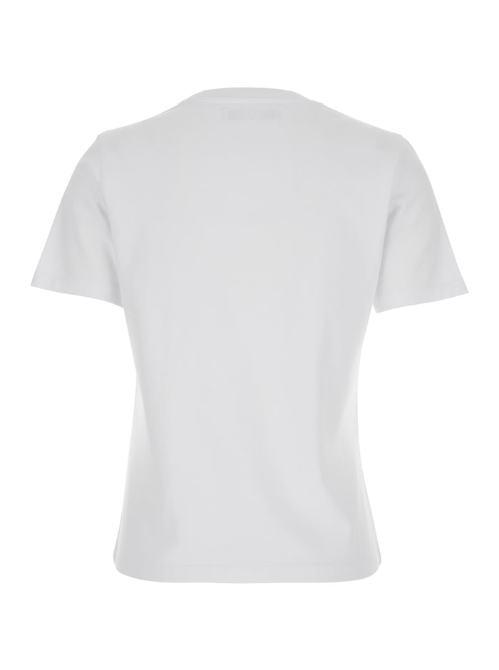 White Crewneck T-Shirt Cotton Woman Tshirts And Polo Shirts