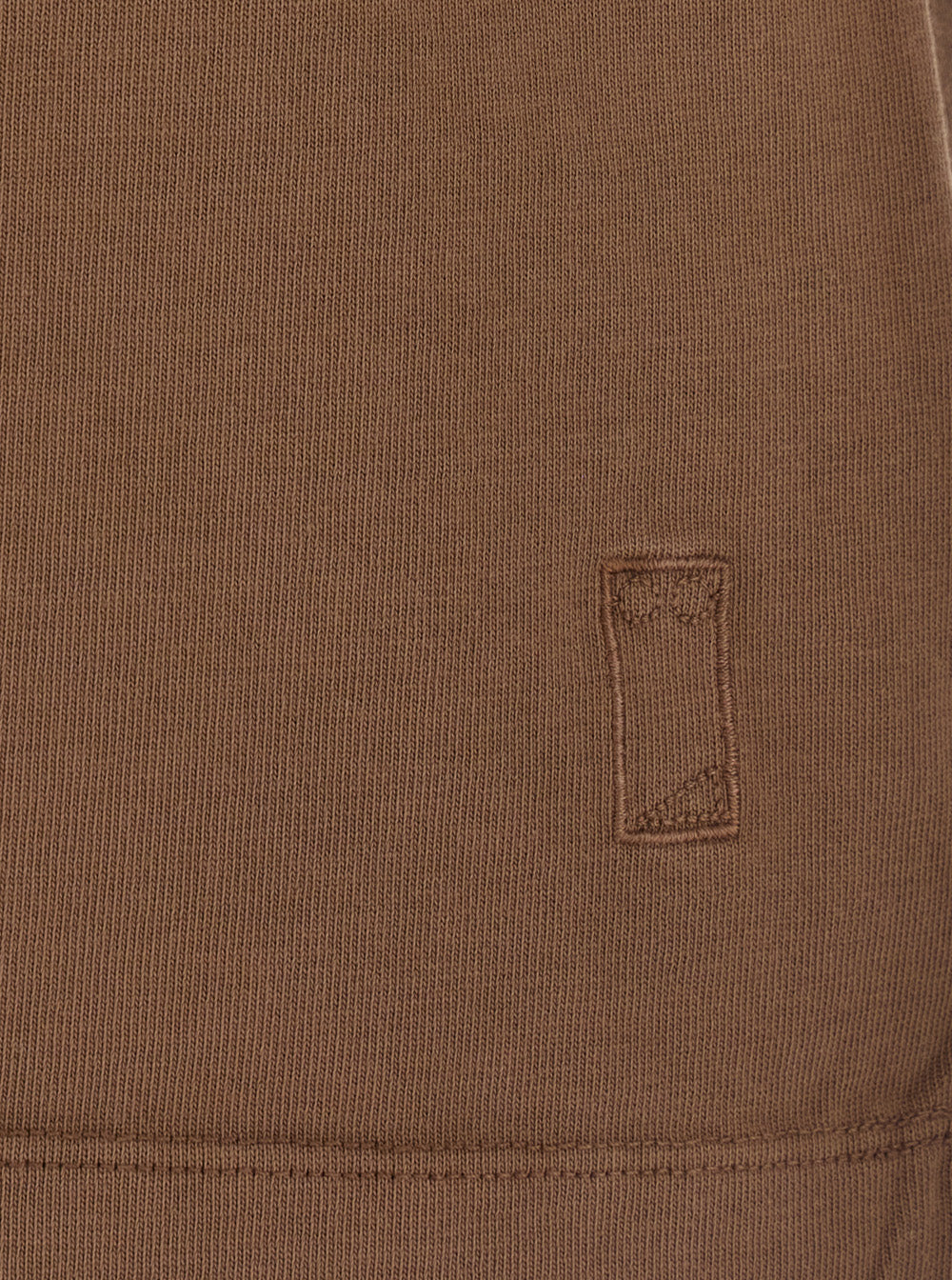 Brown Crewneck T-Shirt Cotton Woman Tshirts And Polo Shirts