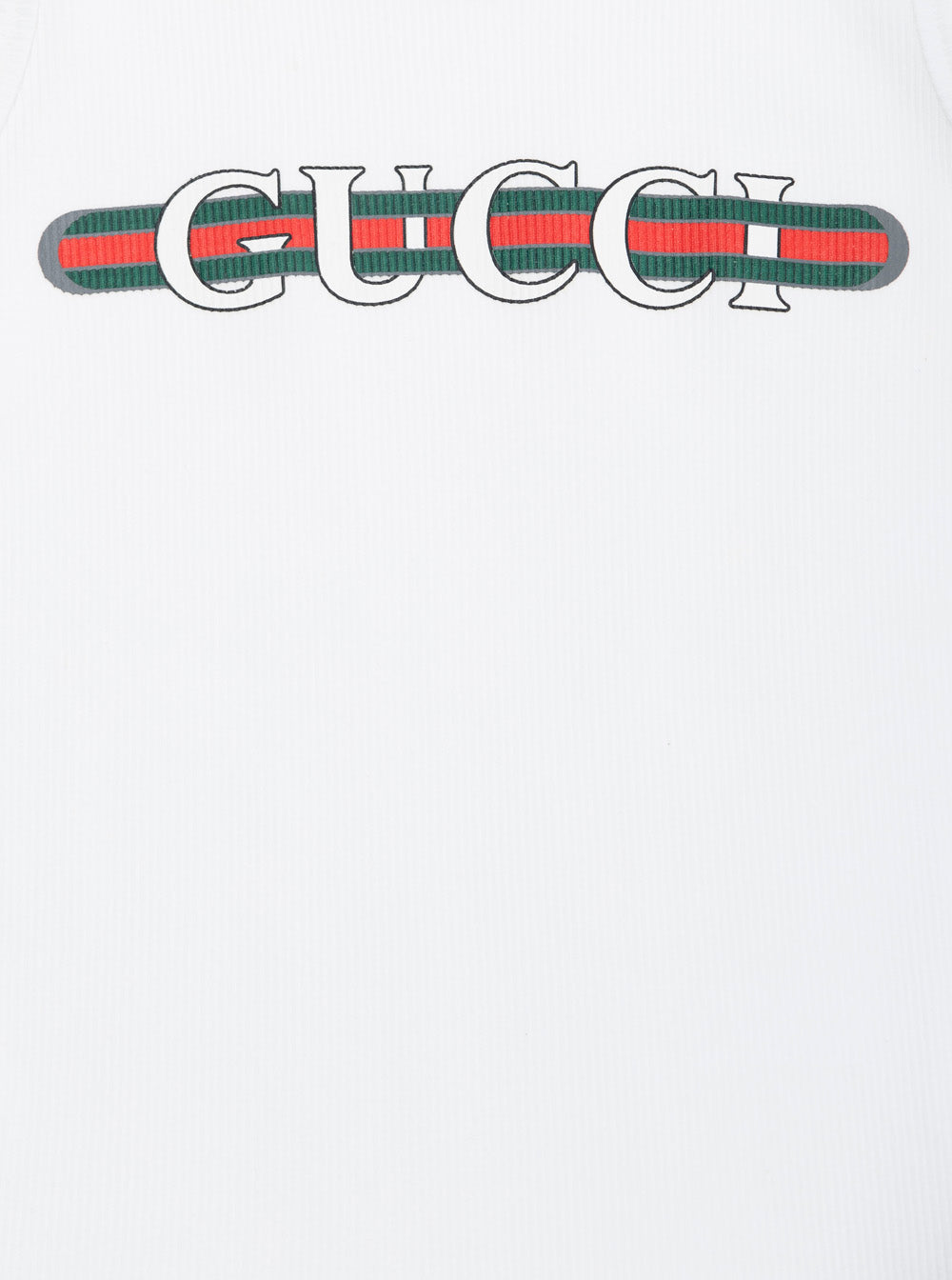 White Sleeveless Top With Web Print Logo Lettering On Hte Front Cotton Boy Tops