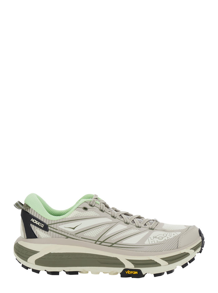 Mafate Speed 2 Grey Low Top Sneakers With Logo Print On The Side Tech Fabric Unisex Synthetic Textile