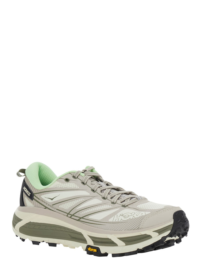 Mafate Speed 2 Grey Low Top Sneakers With Logo Print On The Side Tech Fabric Unisex Synthetic Textile