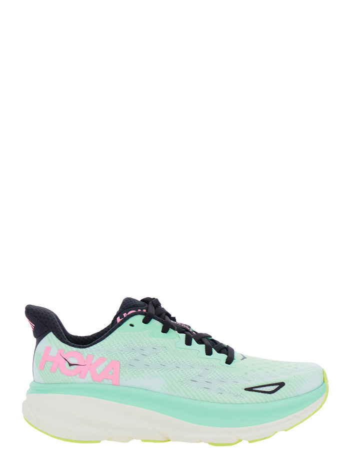 Clifton 9 Multicolor Sneakers With Zig Zag Embroidery And Side Logo Print Rubber Unisex Textile Synthetic