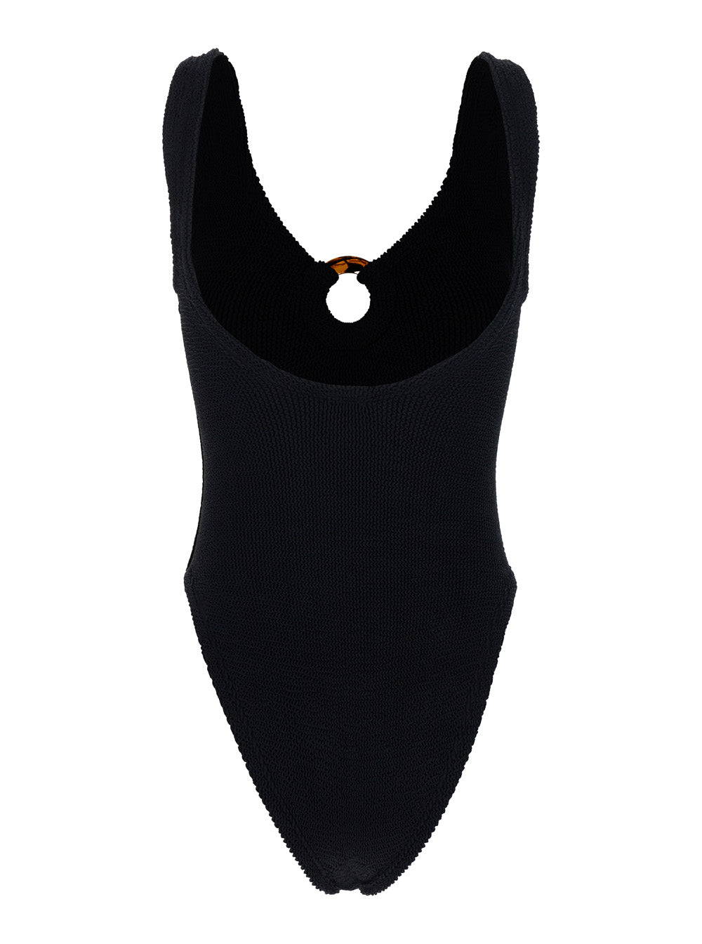 Celine Black One-Piece Swimsuit With Ring Detail Stretch Polyamide Woman Polyamid Elastane Beachwear
