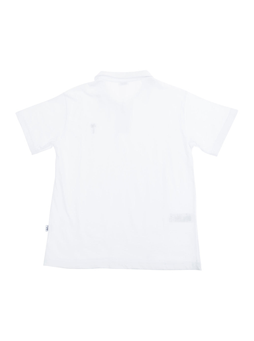 White Polo Shirt With Classic Collar And Logo Detail On The Front Cotton Boy Tshirts