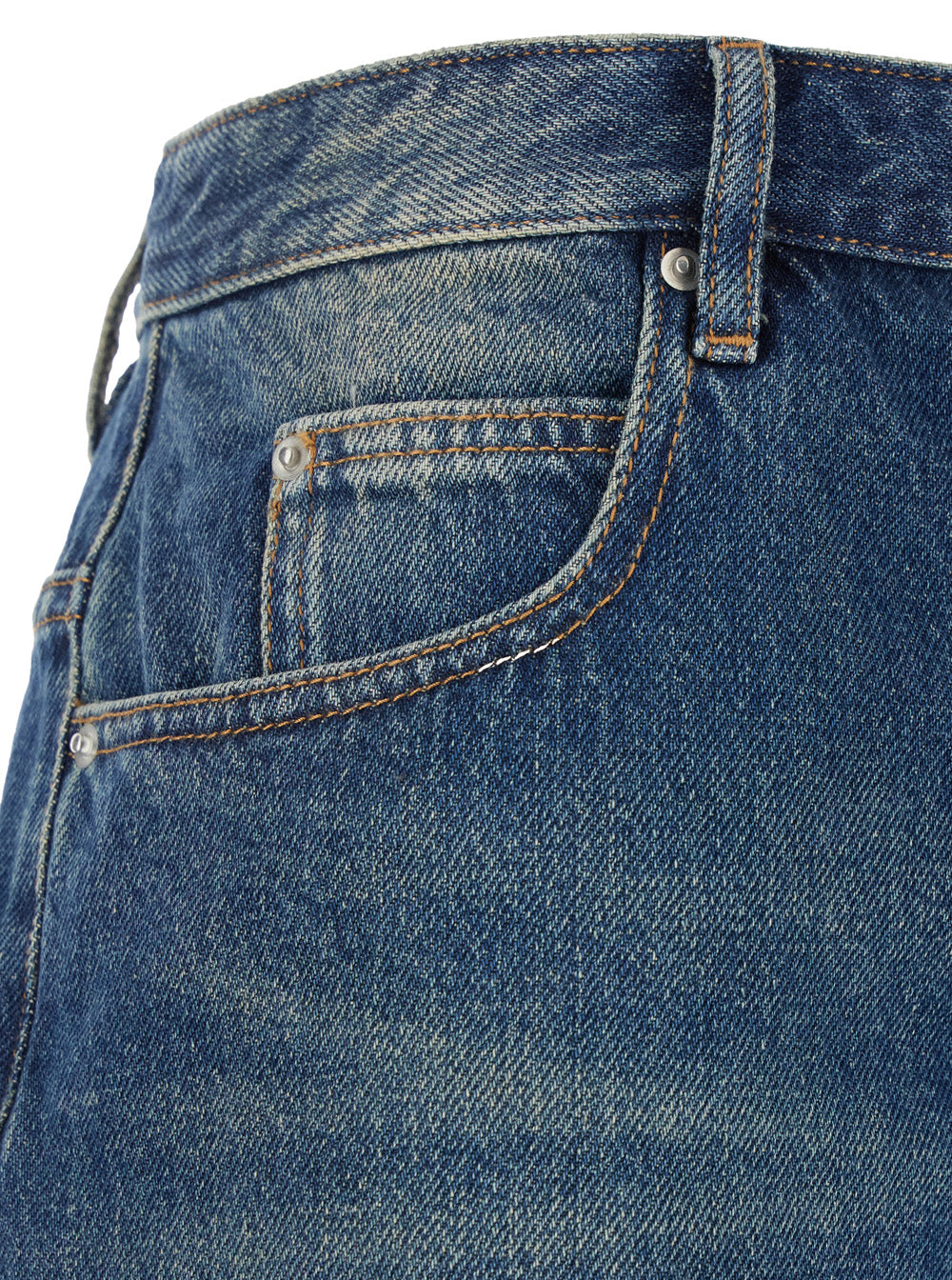 Lesia Blue Shorts with Fringed Hem in Organic Cotton Blend Woman Blu Canapa And Bermuda