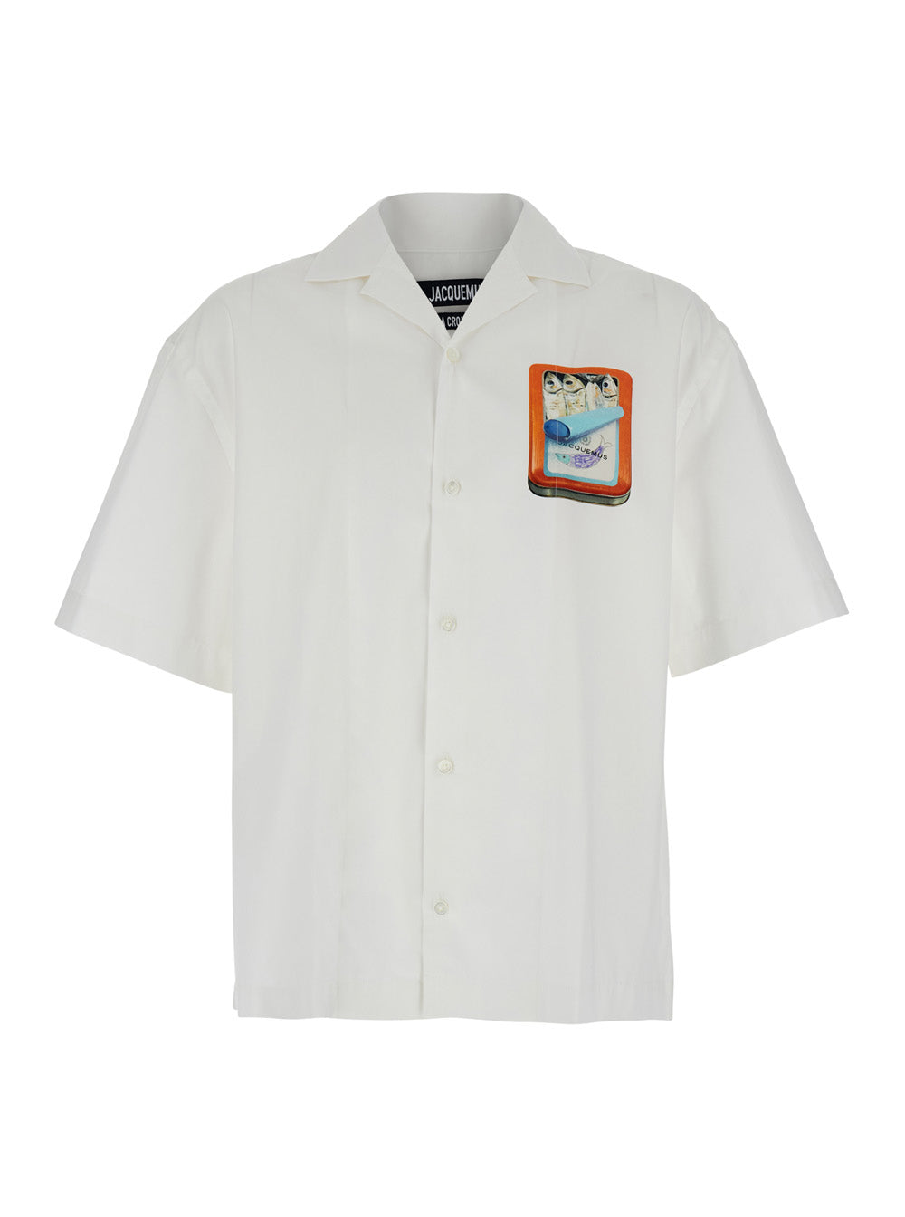 La Chemise Jean White Shirt With Print On The Front Cotton Man And Blouses