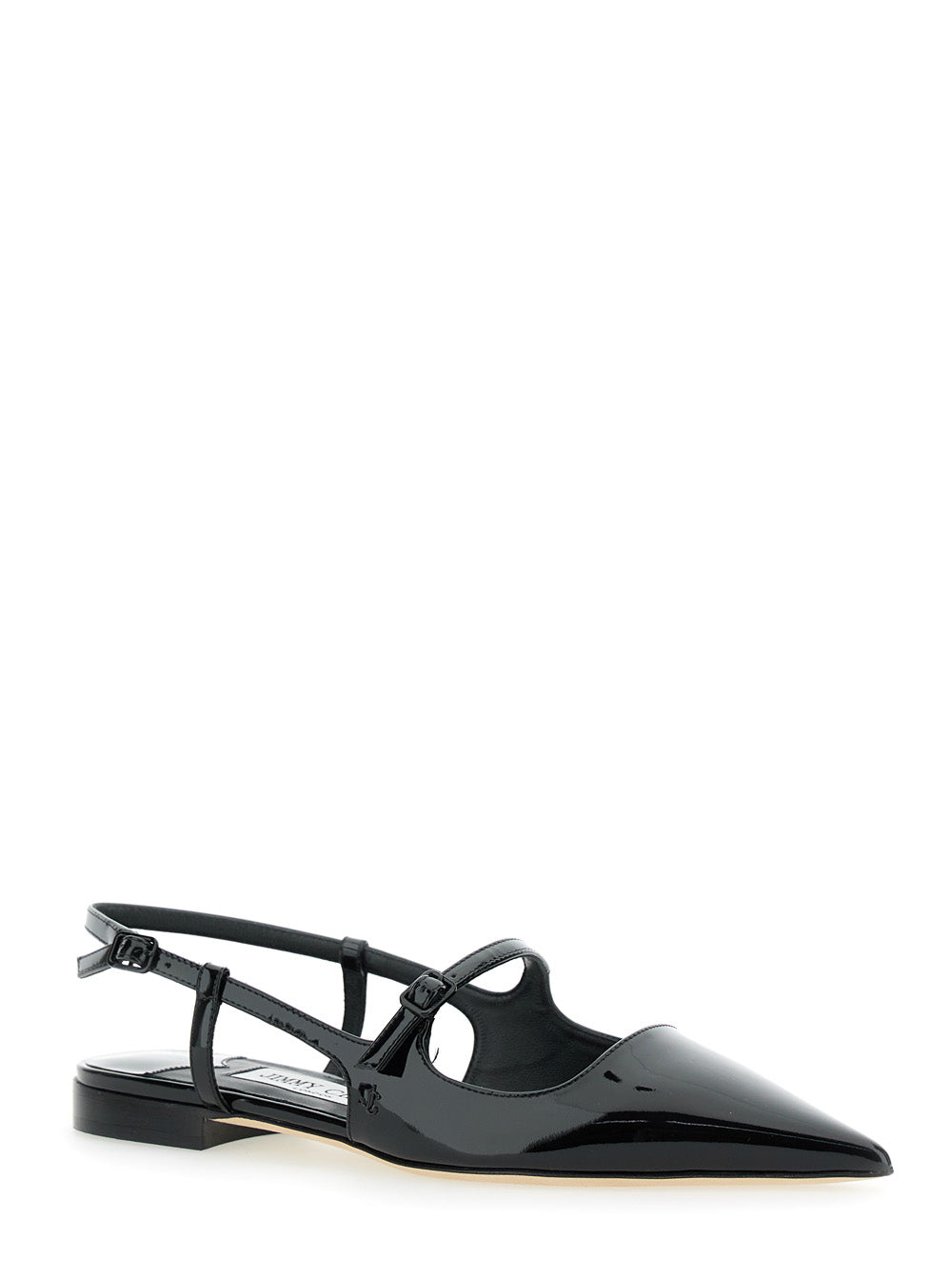 Didi Flat Black Ballerinas With Shiny Finish Leather Woman Salpa Metal Rubber