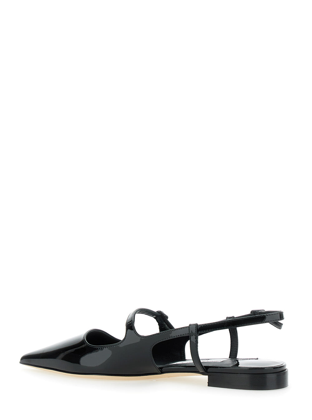 Didi Flat Black Ballerinas With Shiny Finish Leather Woman Salpa Metal Rubber