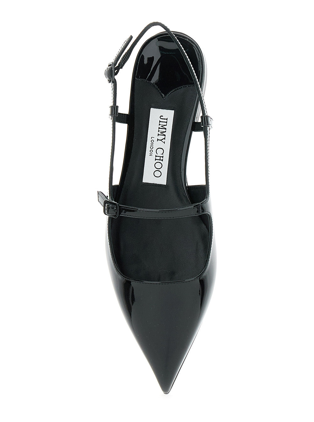 Didi Flat Black Ballerinas With Shiny Finish Leather Woman Salpa Metal Rubber
