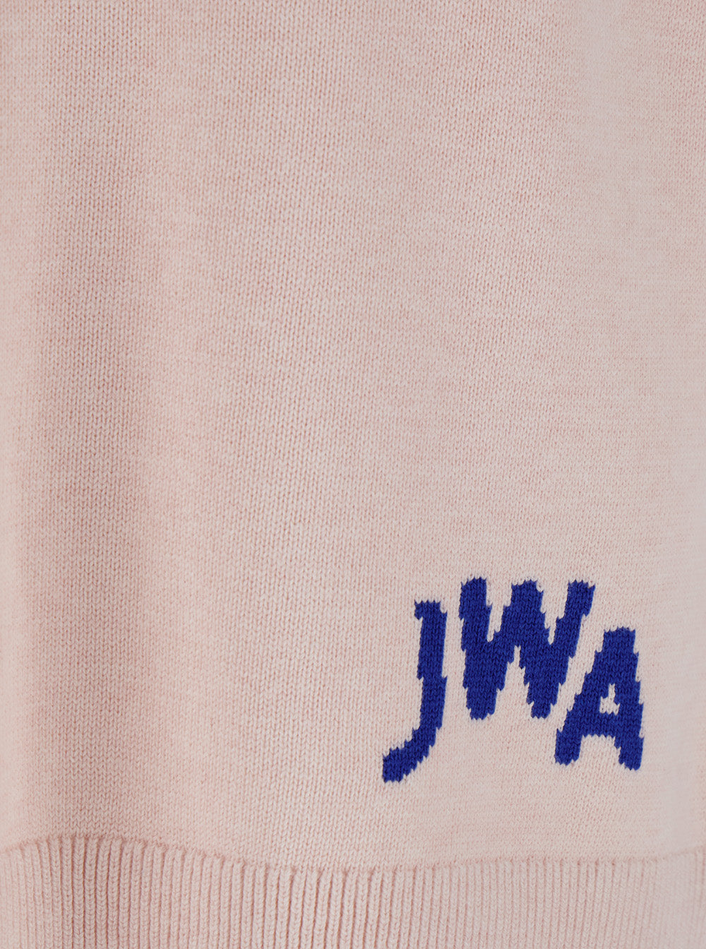 Pink Sleeveless Vest with V Neck and Contrasting Logo Embroidery on the Front in Cotton Cashmere Blend Man Jersey