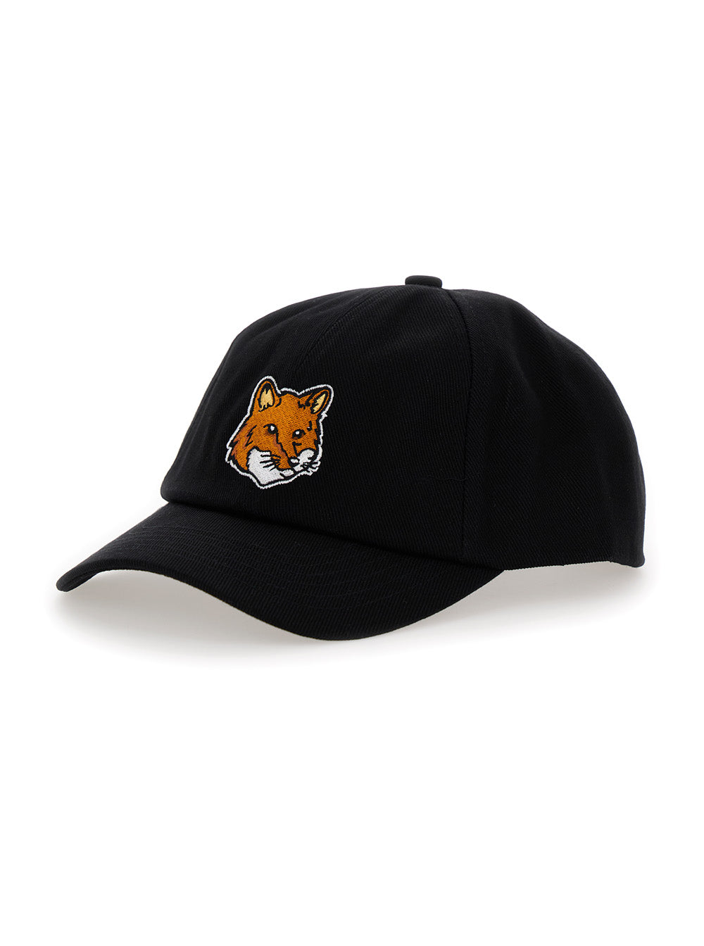 Black Baseball Cap With Fox Head Patch Cotton Man Hats And Gloves