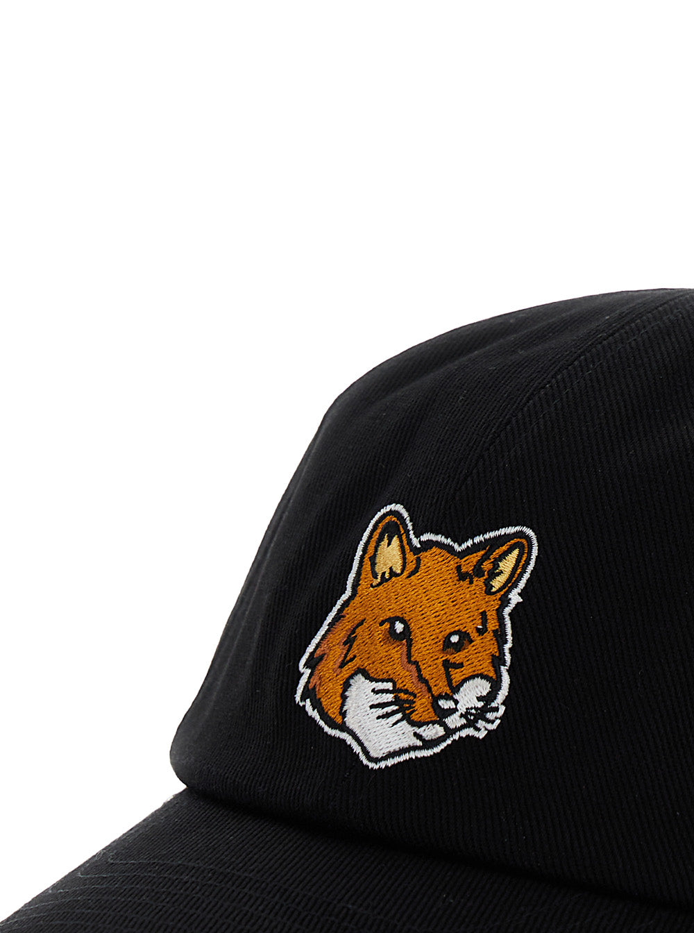 Black Baseball Cap With Fox Head Patch Cotton Man Hats And Gloves