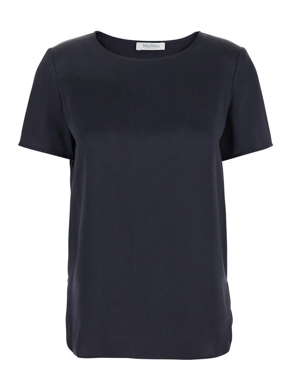 Blue Crewneck T-Shirt Silk