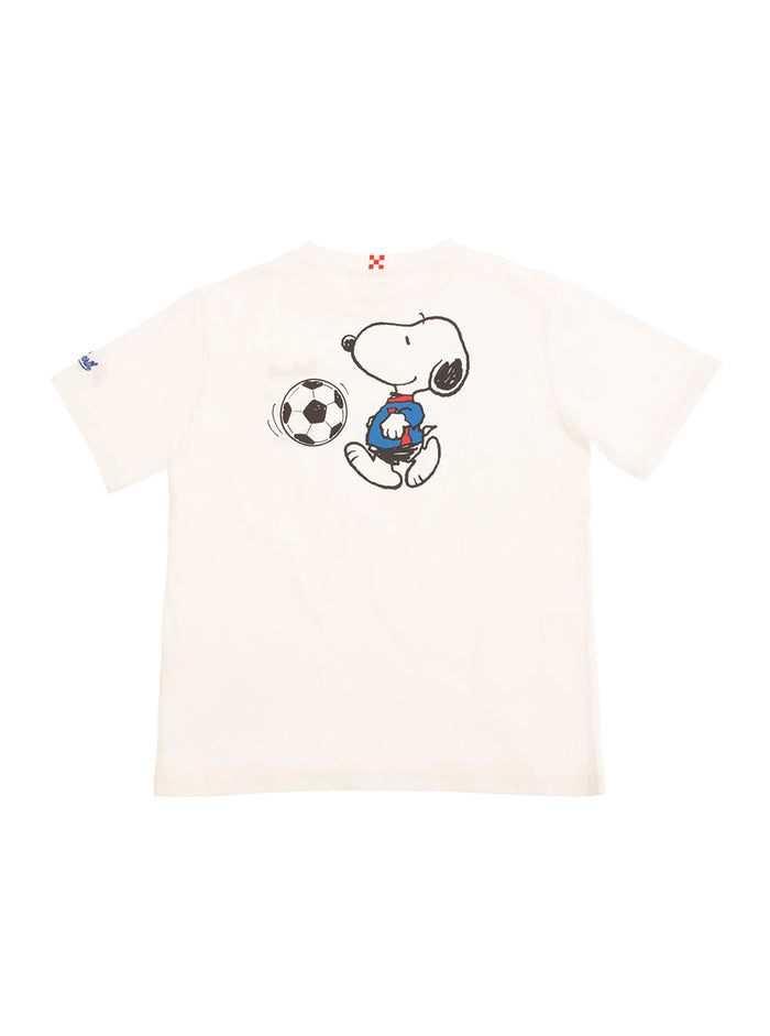 White T-Shirt With Round Neck And Printed Logo On The Front Back Cotton Boy Tshirts Polo Shirts