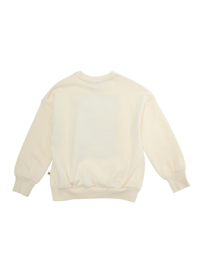 City Hall White Crewneck Sweatshirt With Maxi Print On The Front Cotton Boy Sweatshirts