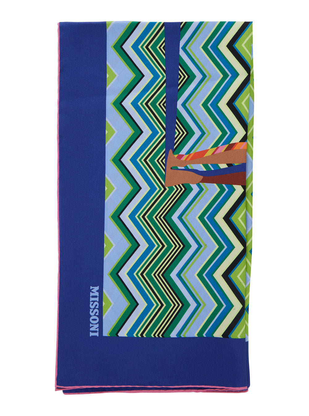 Multicolor Scarf With All-Over Print Silk Woman Scarfs And Foulards