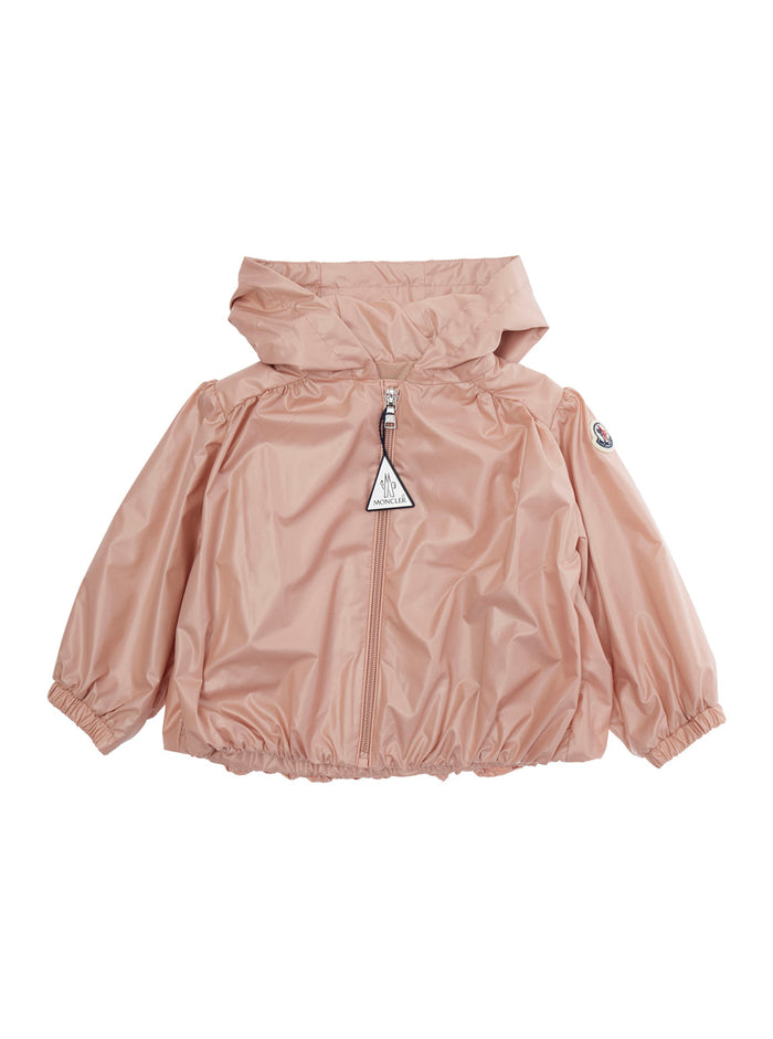 Chazeron Pink Jacket With Logo Plaque On The Zip Puller And Patch Sleeve Tech Fabric Baby Polyester