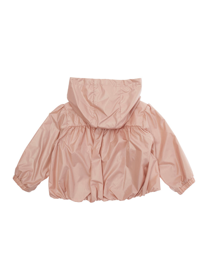 Chazeron Pink Jacket With Logo Plaque On The Zip Puller And Patch Sleeve Tech Fabric Baby Polyester